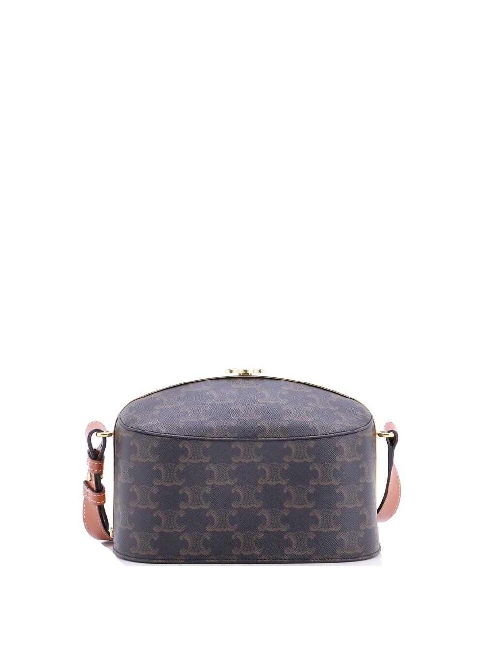 Celine Lunch Box Bag Triomphe Coated #204197C21B - Picture 1 of 6